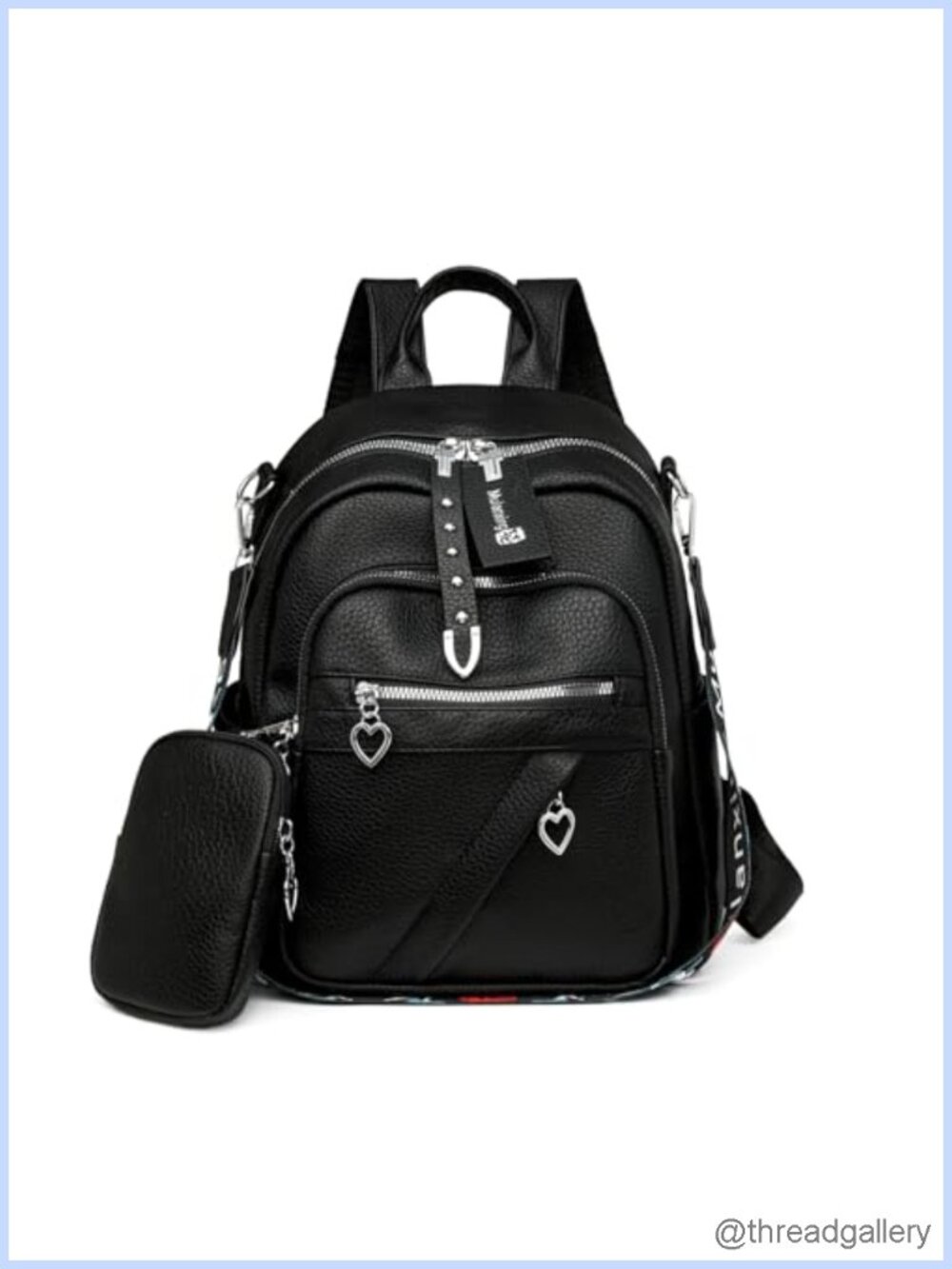 Small Convertible Vegan Leather Backpack Purse